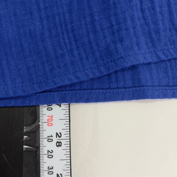 Boden 10 NEW Doublecloth Blouson Sleeve Top Surf the Web Blue *flaw - Picture 10 of 11